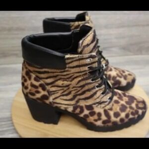 Aldo Animal Print Booties Size 8